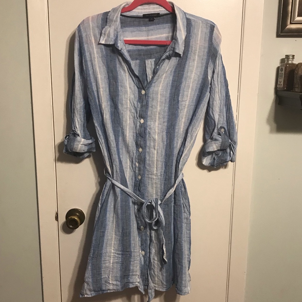 Tommy Hilfiger Striped Button Down Dress Sz 12